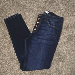 KanCan Curvy Blue Skinny Jeans High-Waisted Fit